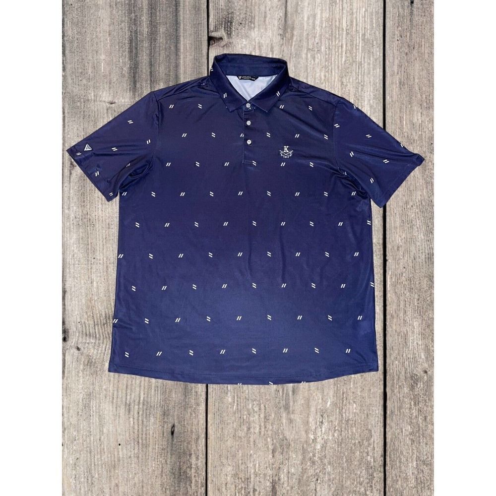 LevelWear Golf Polo Shirt Mens Size 2XL Short Sleeve Navy Blue Athletic